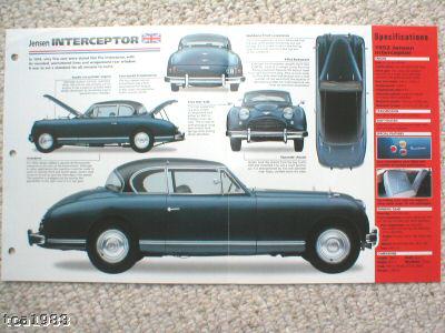 Jensen interceptor imp brochure: 1951,1952,1953,........