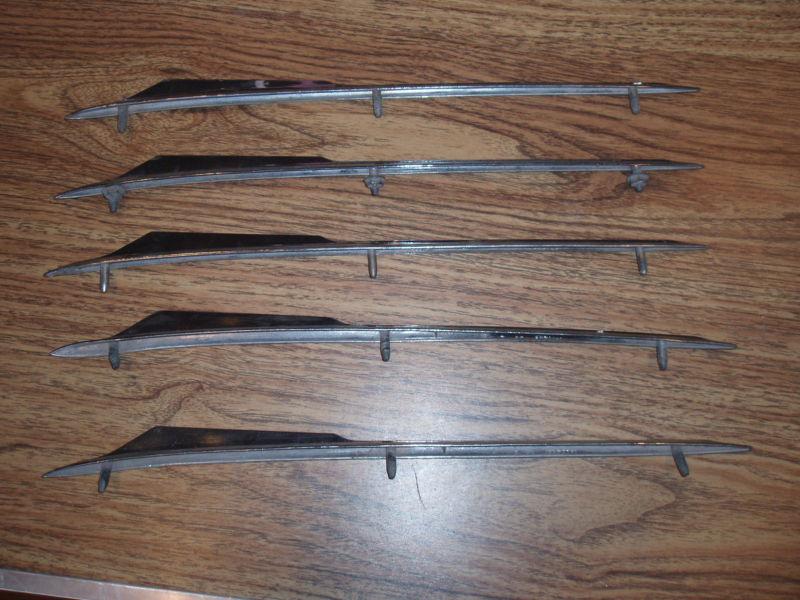 1962 chevy impala fender spear trim ornament lot of 5