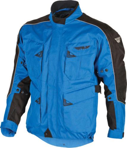 Fly racing terra trek 3 motorcycle jacket blue/black medium