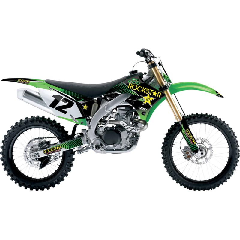 Factory effex 15-02146 rockstar energy graphic kit 2009-2012 kawasaki kx250f