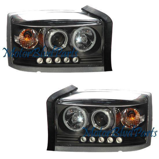 05-08 dakota ccfl halo projector  headlights headlamps