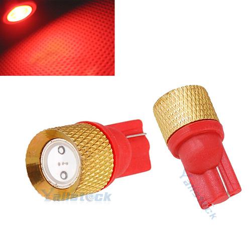 2pcs t10 194 168 w5w 1.5w 2 led smd bright bulb light hid red