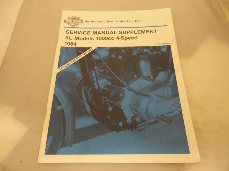 Sportster "new old stock/new in package" 84 service supplement manual #99484-84s