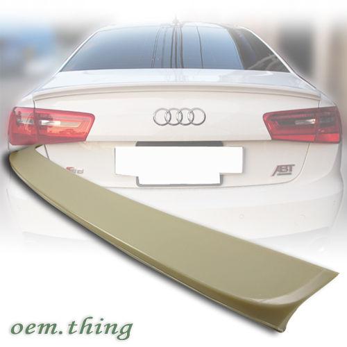 Abs audi a6 c7 rear saloon trunk spoiler wing 2013 unpainted new ○