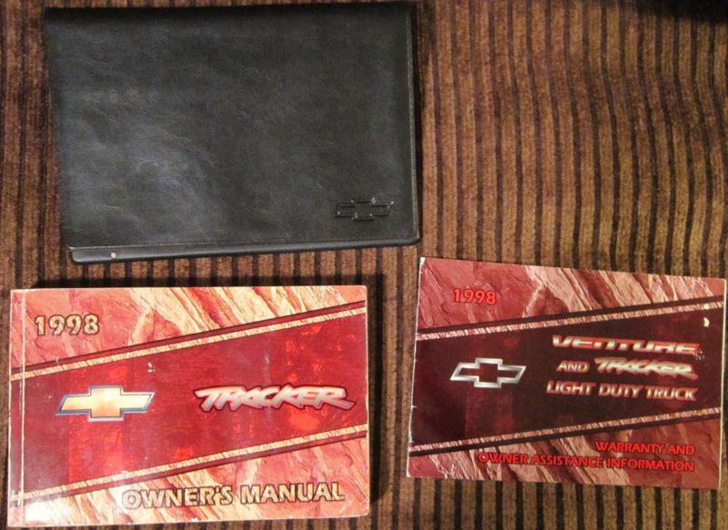 Oem gmc chevrolet 1998 98 geotracker chevy owner's manual guide set with case