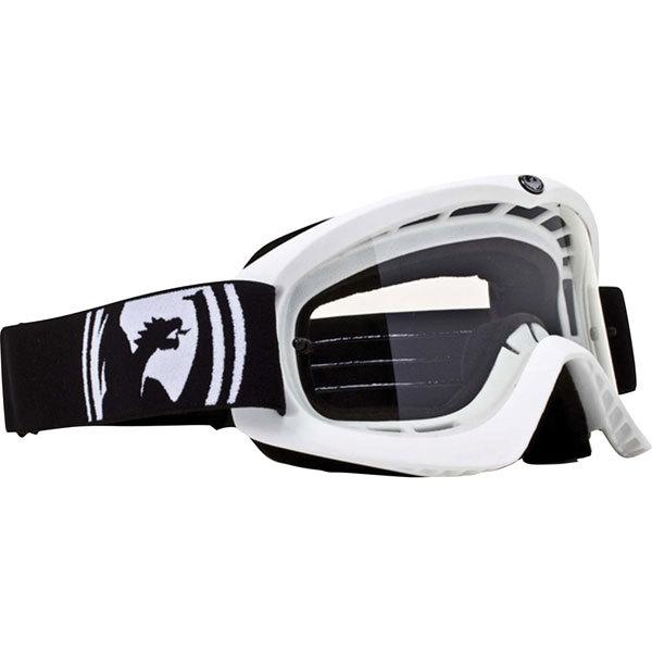 Powder/clear clear aft dragon mdx goggles