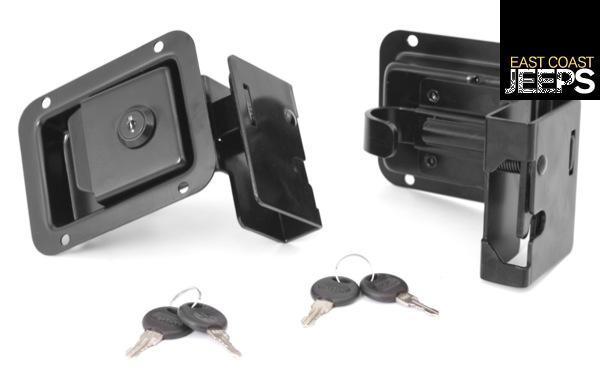 11812.80 rugged ridge door latch set, 07-12 jeep jk wranglers, by rugged ridge