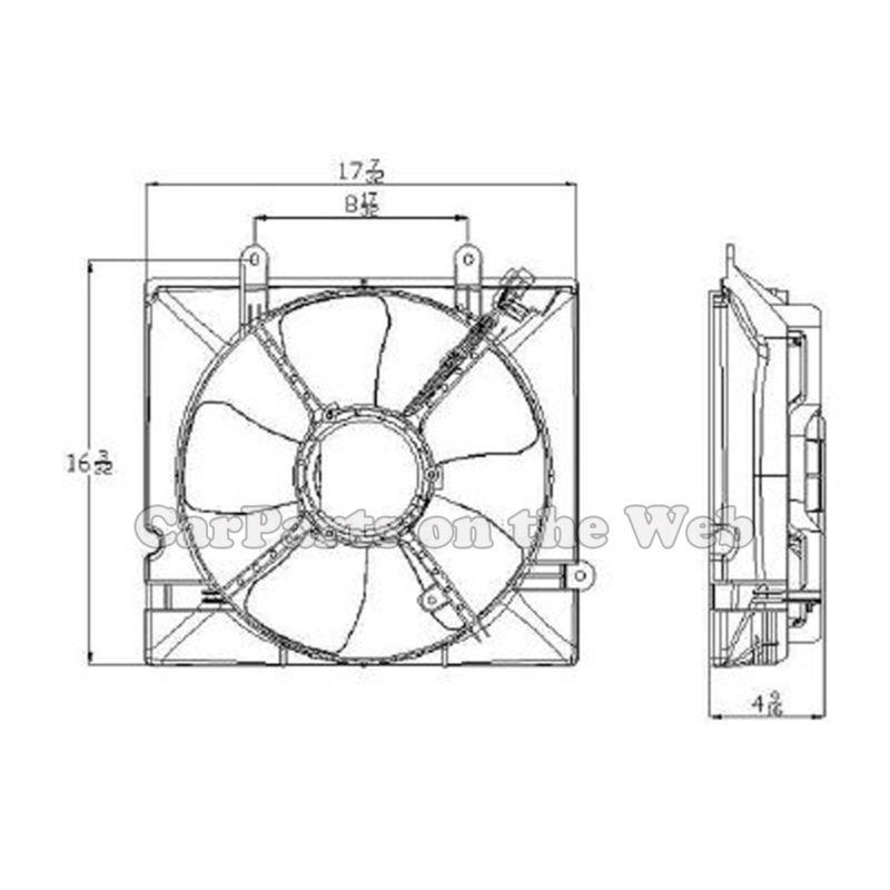 New fits 2002-2005 kia sedona 3.5l radiator cooling fan assembly ki3115110