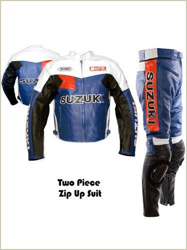 Suzuki_leather suit motorcycle racing suit men motorbike jacket trouser s_m_l_xl