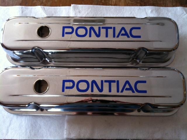 67,68,69,71-79,pontiac,firebird 350 455 valve covers blue logo