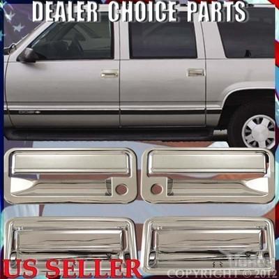 Chevy suburban 1992-1999 4 door dr with two keyholes chrome door handle covers