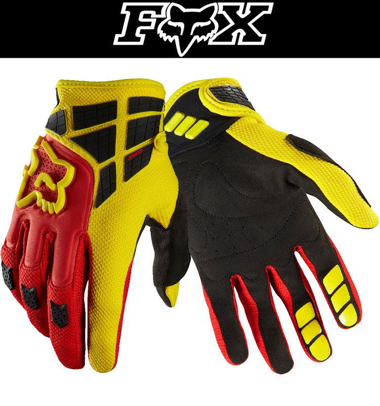 Fox racing 360 flight red yellow dirt bike gloves motocross mx atv 2014