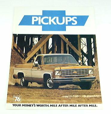 1976 76 chevrolet chevy pickup truck brochure c10 c30