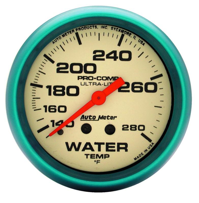 Auto meter 4535 ultra-nite; water temperature gauge