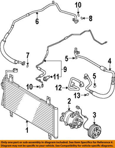 Mazda oem gn3e614g0a a/c refrigerant discharge hose/a/c hose