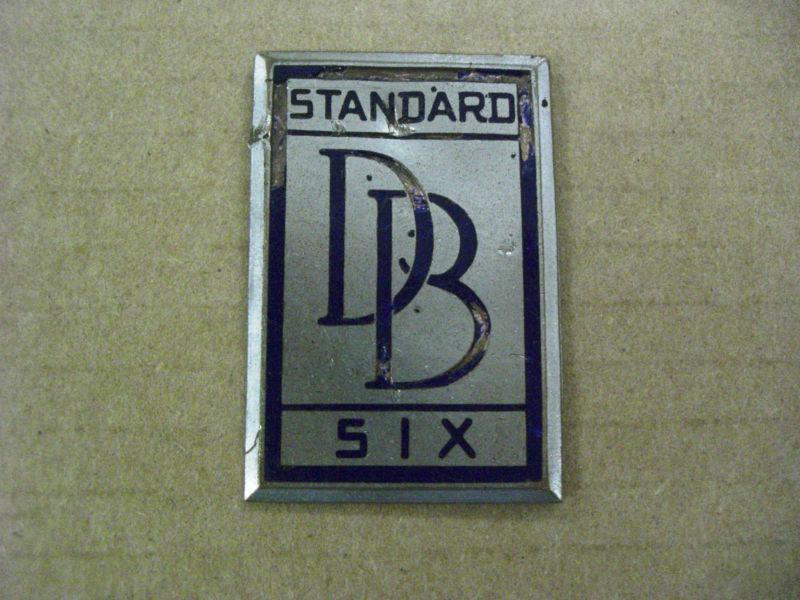 Vintage original dodge brothers automobile radiator emblem, d and b standard six