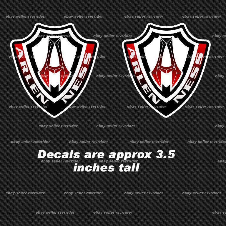 Arlen ness 3.5 inch tall racing decals