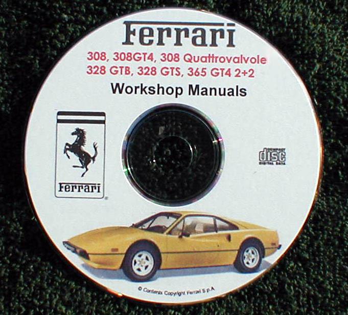 Ferrari 308 gt4 328 gtb 365 gt4 workshop & parts manual