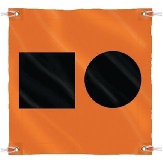  distress signal s.o.s flag for boats 36" x 36" orange colored