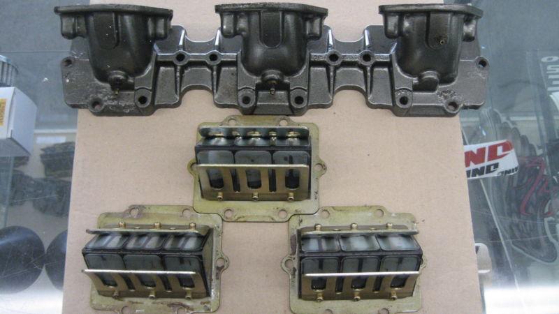 Kawasaki 110 stx di 00-03 reed valve block assembly of 3 with intake manifold