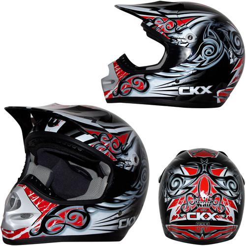 Atv offroad mx kids helmet youth large black/red/white kimpex ckx whip tx-218