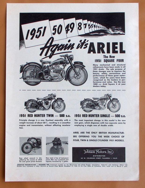 Lg042   1951 ariel motorcycles single page ad!