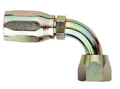 Aeroquip reusable hose end -6 an non-swivel female threads 90 degree fbm1389