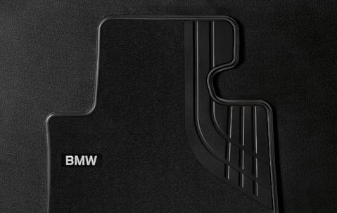 Bmw carpeted floor mats oem 3 series f30 2012-on black mats front & rear