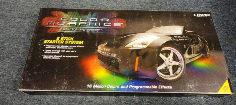 Color morphics undercar underbody car lighting 6 stick starter system nib