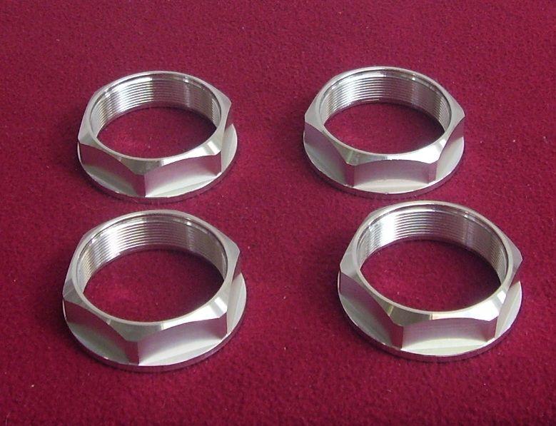 Racing hart evo wheels silver custom wheel hex nut center cap set of 4 nuts