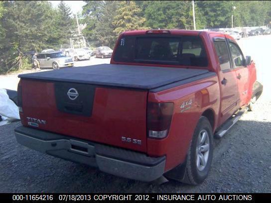 2004-2012 nissan titan passenger dr assm rear side