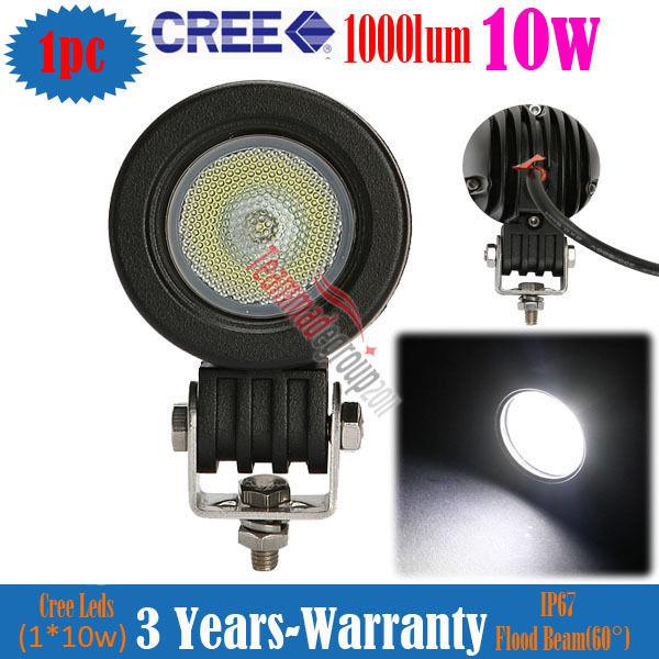 10w 1000lum cree led work light flood car jeep motorcycle boat offroad 4x4 lamp 