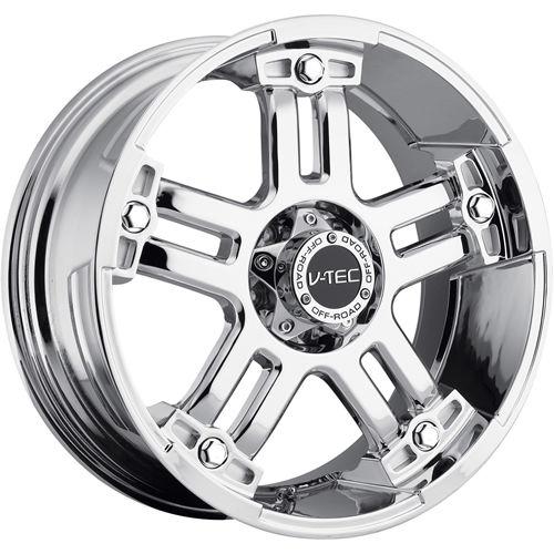 18x9 chrome v-tec warlord  5x5.5 +12 rims nitto terra grappler 285/60r18 tires