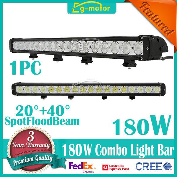 180w cree led flood combo spot work light bar offroad car jeep 4wd truck 4x4