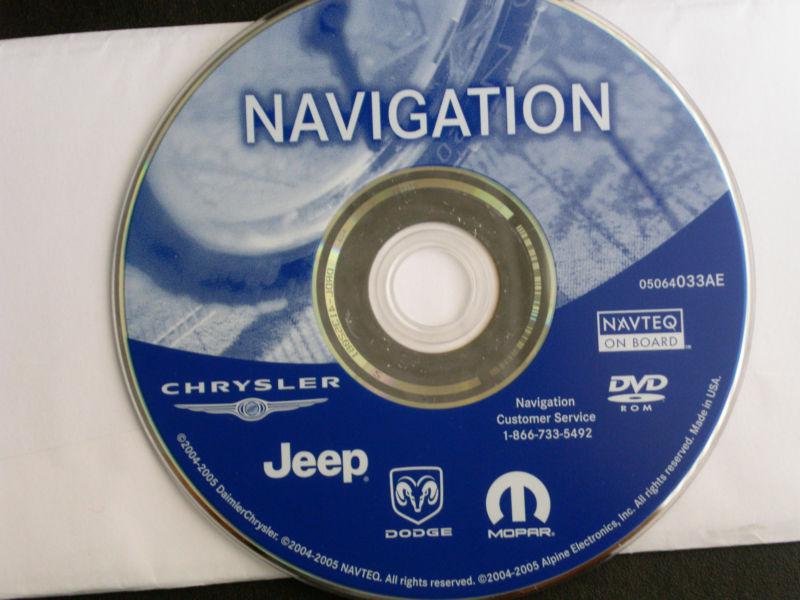 Oem chrysler dodge jeep mopar navigation  map disc dvd gps 05064-033ae