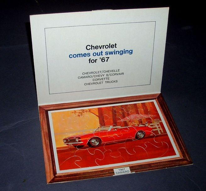 1967 chevrolet camaro jigsaw puzzle mint chevy promo item z28 rs ss super sport