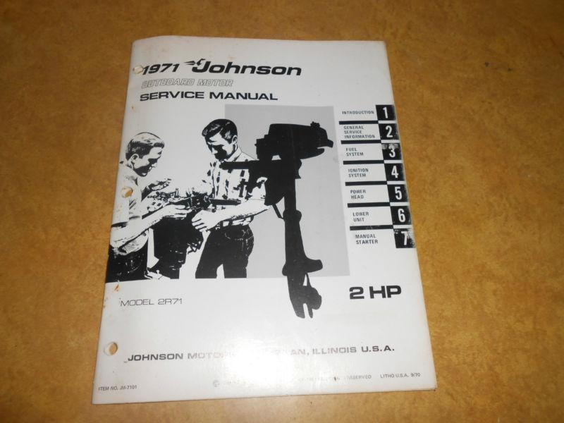 1971 2 hp johnson outboard factory repair & service manual evinrude 2hp 