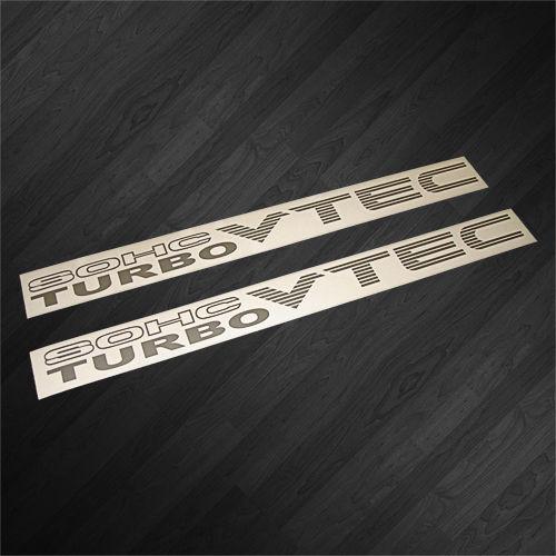 (2) sohc turbo vtec decals. jdm civic em1 honda sir ex dx b16a ek4 sir 92 ferio