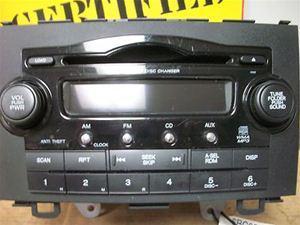 07-09 honda crv am/fm/6-cd radio receiver w/o xm oem 1xn0 on face