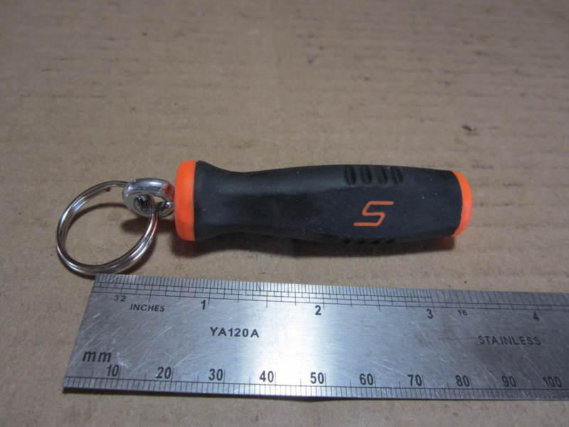 Snap-on tools orange screwdriver soft handle key chain free ship usa only