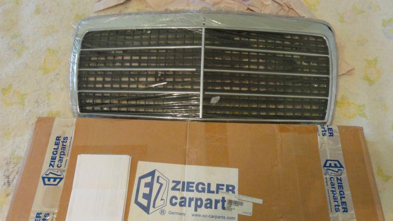 Nos nib mercedes w124 front hood grille with screen by ez-ziegler germany 300d e