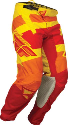 Fly racing kinetic blocks pants red/yellow 30 367-53230