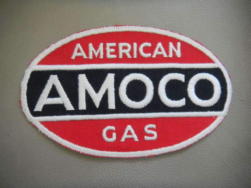 Nos 50s large 7 1/2'' amoco american gas back uniform patch  