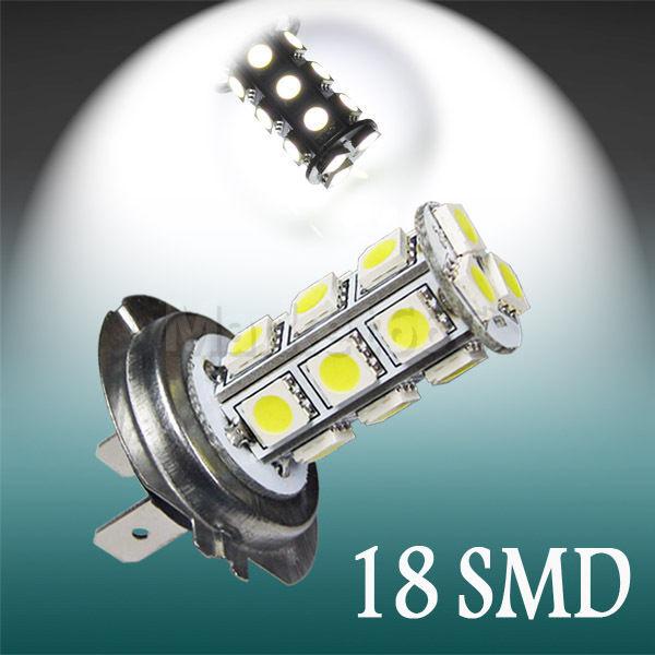 H7 18 smd 5050 pure white fog tail signal led car light bulb lamp