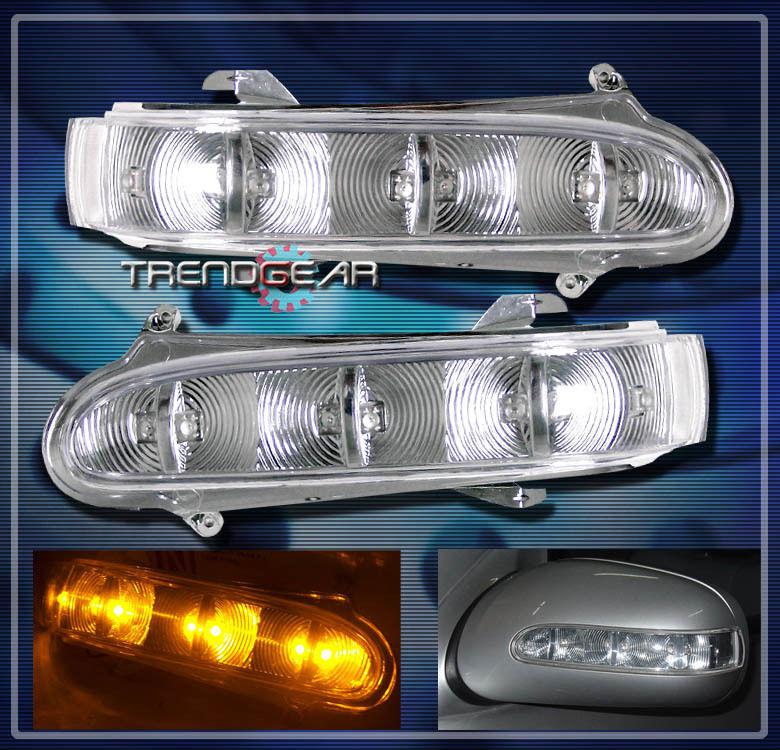 99-02 mercedes-benz w220 s-class w215 cl-class led mirror turn signal light lamp