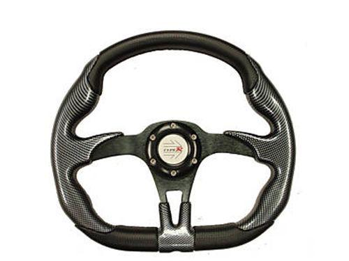 Yamaha golf cart offroad steering wheel (blk/blk) w/adp