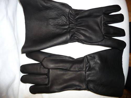 #7998 small tough goatskin leather motorcycle police 5" gauntlet gloves 