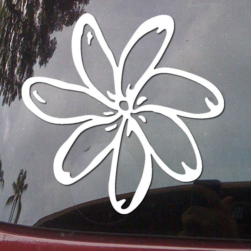 Tiare flower hawaii car body jdm laptop die cut vinyl decal window sticker h67