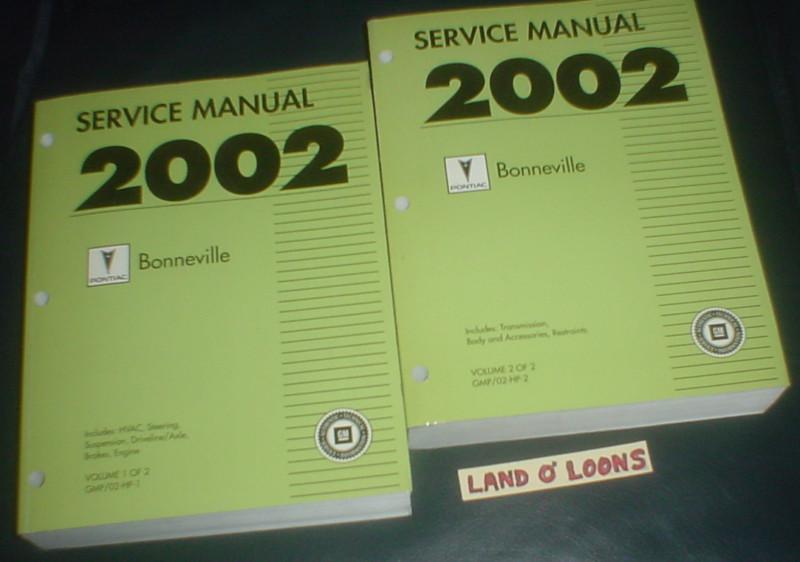 2002 pontiac bonneville shop/service manual set/2verynicecond