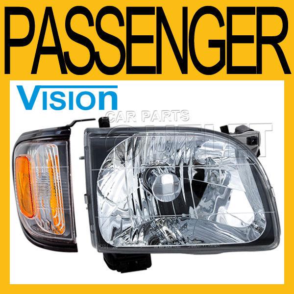 01-04 tacoma pickup head light+black sand pearl bezel corner lamp right assembly